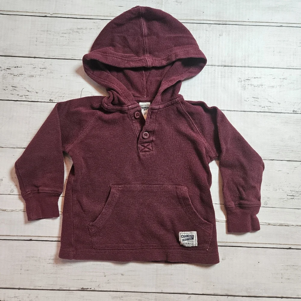 Oshkosh B'gosh‎ Maroon Hooded Thermal Size 2T